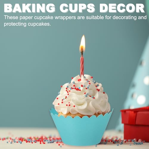 Cupcake Wrappers Papier, 50 Pack bakbekers Standaard Golf Decoratie voor verjaardag bruiloften en partijen, Zilver / Grijs 5