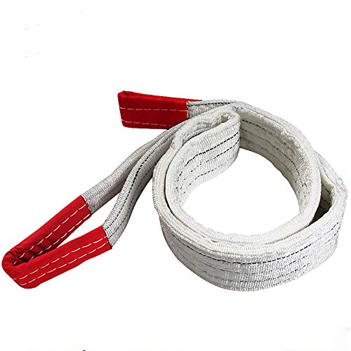 Crane Cargo Strap, 2PCS 2T 2M Webbing Lifting Sling Strap, 10mm Dikte Polyester Webbing Lifting Cargo Sling Strap, Webbing Lifting Sling Strap voor het tillen van een Merchandise of Voertuig