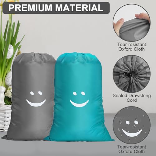 Reis Waszak, Waterdichte Reis Waszak Vuile Wasserij Grote Capaciteit Bag Reis Wasserij Container 61 x 91 cm Blauw + Grijs 5