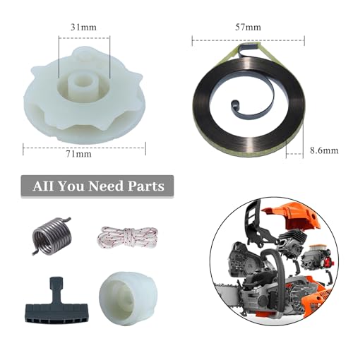 Return Starter Pulley Spring Repair Kit voor Husqvarna 137 142 235 236 240 530071966 530042095 Kettingzaag motoronderdelen