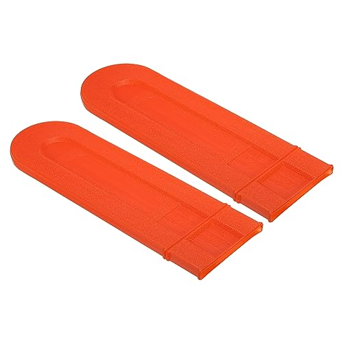 Kettingzaag Kettinghoes, 35 cm Set van 2 kettingzaag Rod Beschermhoes, Plastic Kettingzaag, Schedelhoes voor Tuinkettingzaag, Oranje