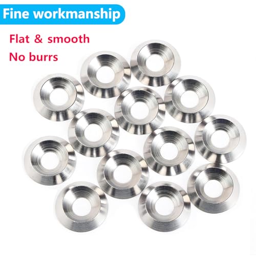 Verpakking van 20 verzonken kop Roestvrij stalen ringen M6 x 18 mm verzonken schijven Decoratieve schijven voor verzonken schroefjes 4