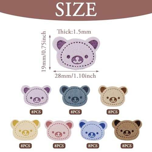 56 st. Beer Vorm Handgemaakte label Tags Microfiber Label Leder Gegraveerd Tags voor DIY Naaien Jeans Tassen Schoenen Hoed Accessoires