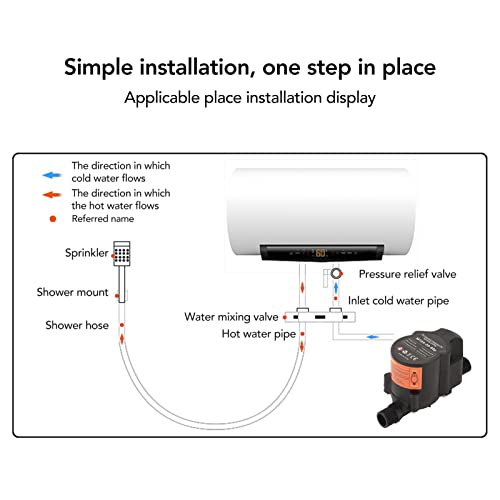 Boosterpomp, 100-240V Eenvoudige installatie DC 24V Automatische waterdrukpomp voor thuis (EU-plug) 4