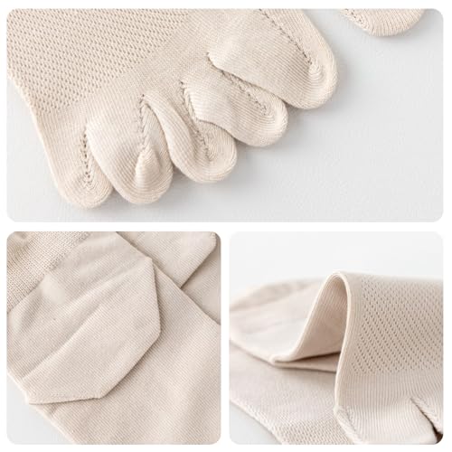 5 paar vrouwen teen sokken 35-42 niet- Slip Toe Sokken Korte Sportsokken Gemaakt van ademend katoen voor alle seizoenen Orthopedische compressiesokken voor meisjes 4