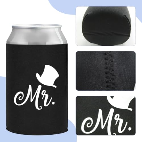 Wijnkoeler, Verpakking van 2, Non-Slip, Koeler fles voor verloving, feest, bruiloft, huwelijksreis, Camping, Zwart 4