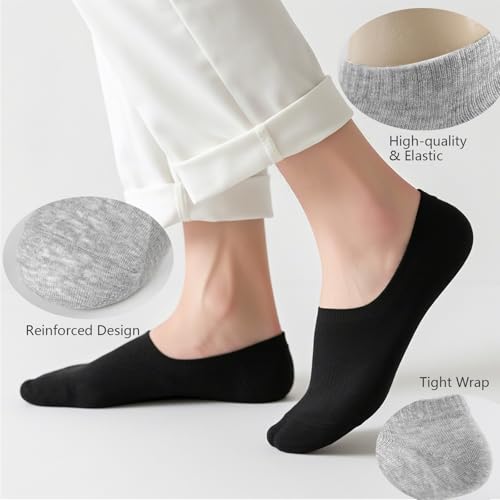 No Show Sokken voor mannen en vrouwen, Non-Slip met Siliconen Strips, Onzichtbare Sokken voor vrouwen, Low Cut Enkel Cotton Lining, Onzichtbare Sokken voor Loafers, Sneakers 5