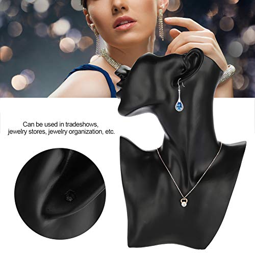 Sieraden Display Mannequin, Ketting en oorbellen Stand, Mannequin Head, Bust Stand, Store Model, Sieraden Display Rack, Ketting Display (Zwart) 3