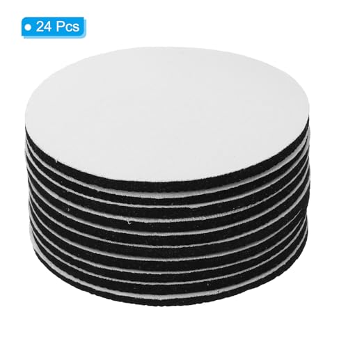 Sublimatie onderzetters Blanken, 24st 10cm Ronde Blanke Beker Onderzetters voor Thermische Sublimatie DIY ambachten, Wit 3