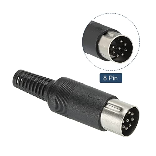 S-Video DIN Mannelijke Socket 8 Pin Signal Transmission voor TV, DVD Speler, verpakking van 2 4