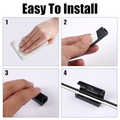 40 st. Zelfklevende Kabelhouders, Kabelhouder Clips, Kabel Clips, Mini Outdoor Kabel Clips met Kleefbanden, Kabelgids, Organisator, voor kantoren, Huis, Muur, Workshop (Zwart) 5