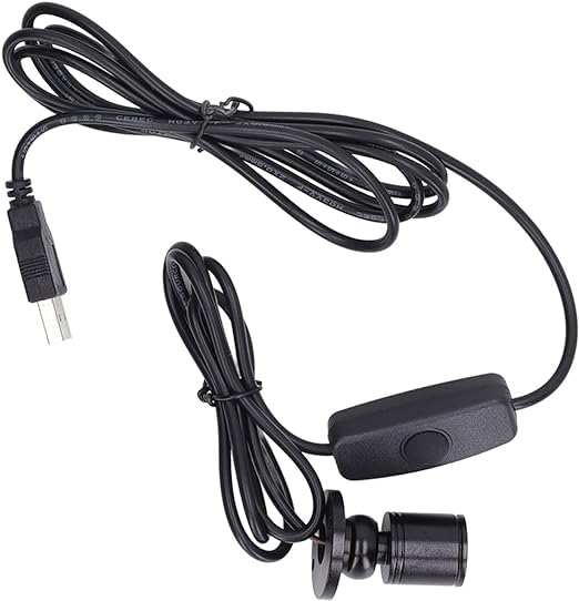 Mini spotlight 5V Spotlight sieraden Showcase Display Verlichting Fixture Mini Spot Lights Heldere USB Dimbare LED spotlight met 6,6ft camera's (Warm Wit Licht 3000K)