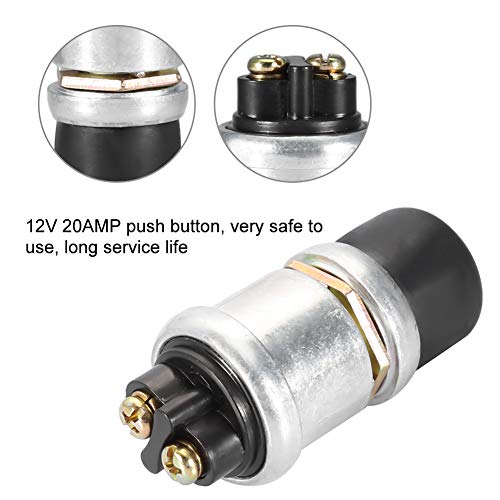 2Pin 12V 20A Waterdichte drukschakelaar, Universele Heavy Duty Switch Drukknop Horn Motor Start Geschikt voor Car Boat Fiets 5