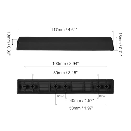 6.25u Spacebar Keycaps, Universele PBT Toetsenbord vervangingsaccessoires voor MX mechanisch toetsenbord, zwart
