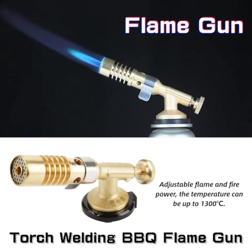 Professionele draagbare messing keuken koken gas draagbare messing keuken koken butaan culinaire zaklamp lassen BBQ Vlampistool