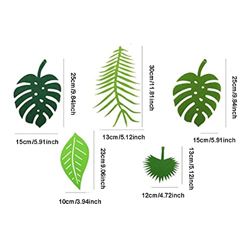 Tropical Leaf Banner Garland, Hawaiian Party Decoration Tropical Garland Leaf Banner Tropical Palm Garland Party Decoration for Hawaiian Luau Party Jungle Beach Thema Party 1PCS