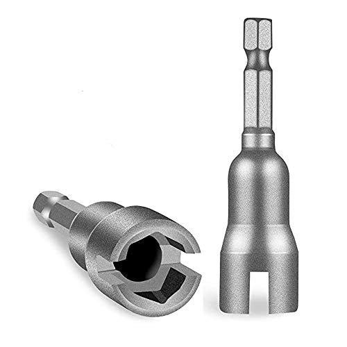 Power Wing Nuts, Slotted Wing Nuts, Drill, Spanner Wrench, Gereedschap, 6,35mm Hex Shank, Boorbit voor plaatnoten, schroeven, haakschroeven (verpakking van 2)