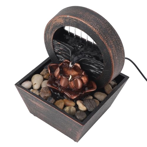 Tafelfontein, Bureaublad Waterfontein, USB-tafelfontein met LED-licht decoratieve Indoor Desktop Waterfontein voor Home Decoratie