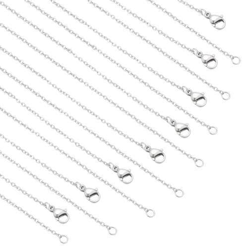 50 st Roestvrij stalen ketting, 45cm Ketting Kabel ketting ketting ketting Bulk met kreeft sluiting voor hanger ketting DIY Sieraden maken