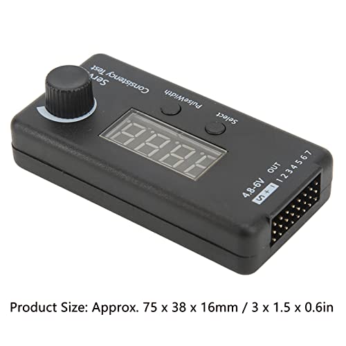 Digitale Servo Tester, Digitale Servo Tester 3 Modi Hoge nauwkeurigheid Zwarte Plastic Servo Consistentie Tester voor RC Helicopter DC 4.8-6V