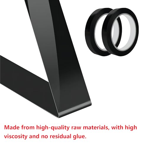 2 Rolls Isolatie Tape, 10mm x 66m Positionering Tape Mylar Tape, Zelfklevende Tape voor Whiteboard, Label, Decoratie, Zwart 4