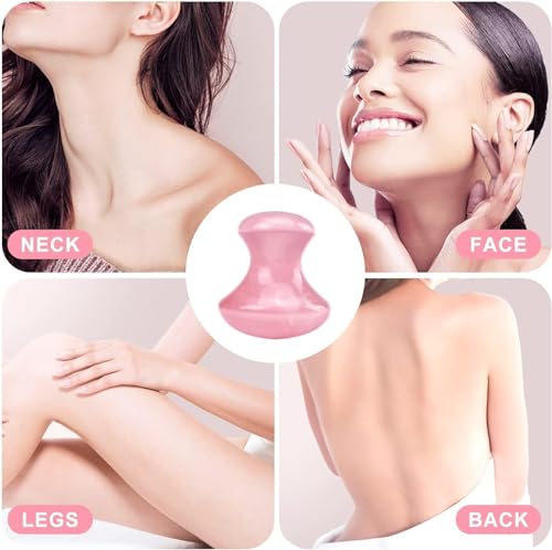 Quartz Massage Tool Natural Rose Quartz Crystal Massage Stone Mushroom Shaped Face Eyes Massaging Tools 3