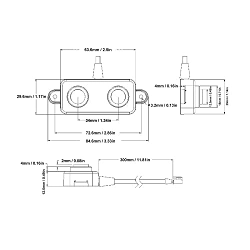 Ultrasone Ranging Sensor Waterdichte PWM uitgang afstand meting sensor voor Robot Smart Home Parkeren 4