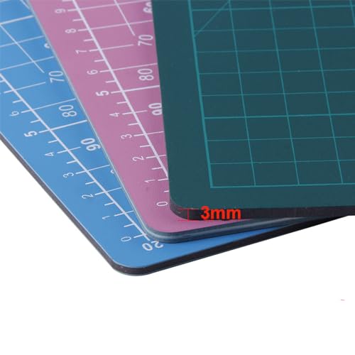 Snijmat A5, PVC Self Healing Cutting Mat Board Craft Mat voor het naaien Quilten Crafting (Blauw) 4