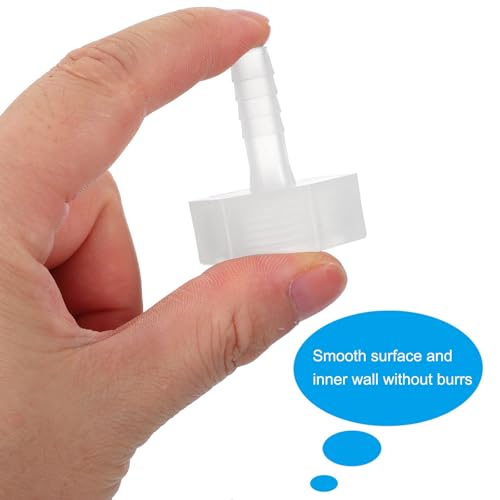 Set van 5 kunststof slangweerhaken, 5/16 inch weerhaak x 3/4 inch G binnendraad adapter connector pijpenfitting voor water vloeibare lucht gas brandstof 3