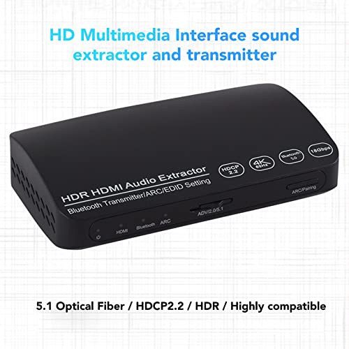 Hdmi o Extractor Bluetooth o Extractor o Extractor 4K 60Hz Hdr SynC-Hronous Arc o Splitter met 5.0 Bluetooth Transmitter voor Cfor OMPUTER 4