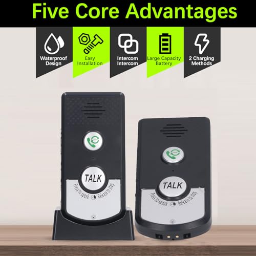 2 Way Voice Intercom Draadloze intercom deurbells oplaadbaar draadloos intercomsysteem voor thuis klaslokaal kantoor 4