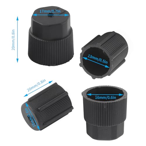 Airconditioning Systeem Cap Kit, 10 stuks Universele Airconditioning Service Caps, Auto Airconditioning Opladen Port Caps Auto Accessoires 5
