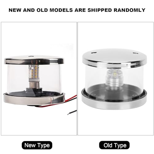 LED Ankersignaallamp rond navigatielicht 3W DC12V-24V Waterdicht roestvrij staal voor jachtboten