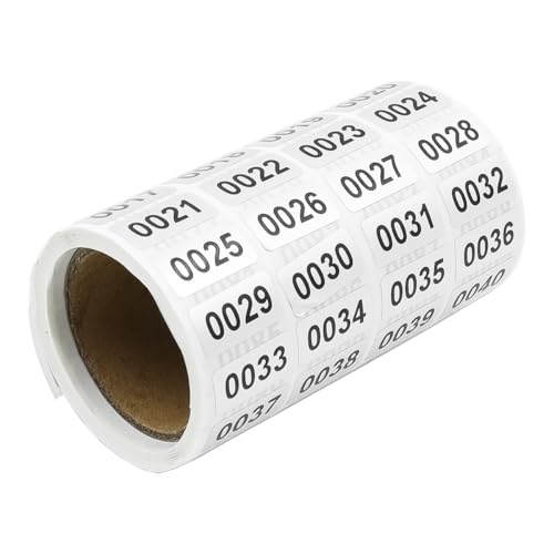 Number Label Sticker Waterproof Stock Number Sticker 0001 t/m 2000 Continuous Number Label Sticker voor voorraadopslag classificatie