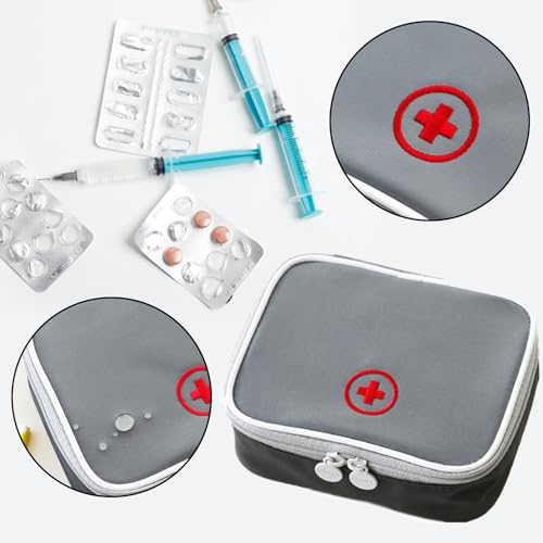 Medische zak Small Travel Apotheek Bag Draagbare EHBO Bag Leeg pakket Medische opslag Bag Medicine Bag Noodzak voor Outdoor Sport Home Camping Wandelen 4