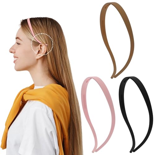 Verpakking van 3 hoofdbanden voor glazen, non-slip hoofdbanden voor glazen dragen, plastic Flex Geen druk haarband, haarband, plastic tanden Comb, tanden, haaraccessoires voor vrouwen en meisjes