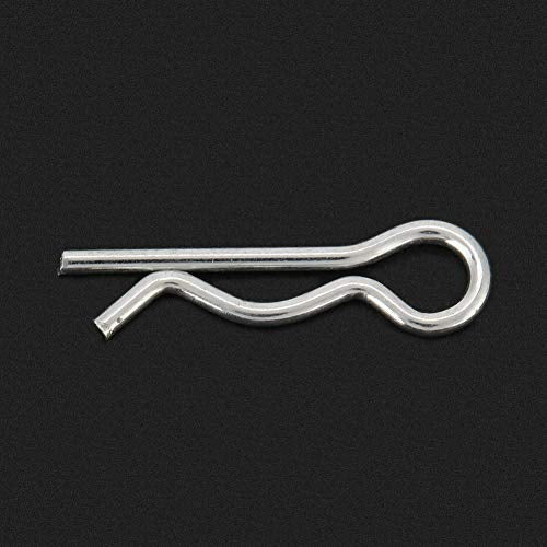 1 * 18mm R Type Split Pin, Kleine R Clips R Clips 1mm Clips Galvanized Locking Pins Spring Clips Haarspeld 5