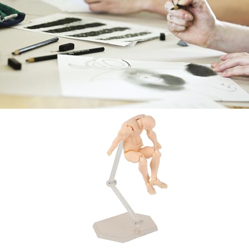 Fi a 2.0 Youth Body Figure - man en vrouw gearticuleerde pop met zilver grijze huid, gemeenschappelijke actie cijfers in grijs en O huidtonen voor tekenen en verzamelen (Man #11) 3