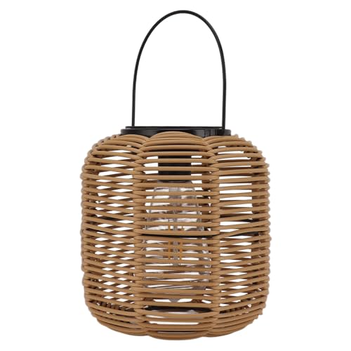 Buiten Solar Lantern Hanglampen Rattan Solar Tafellamp Waterdicht Tuin Decoratieve Lantaarn Hangend voor Tafel Patio Garden Garden Porch Wolfraam 3