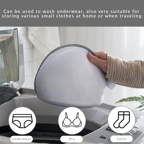 Verpakking van 3 BH Was Net Washing Net BH met Zip BH Waszak voor Wasmachine Water Permeable Net BH Was Net voor Beschermen BH Grijs 5