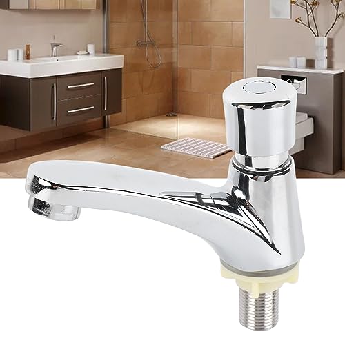 Tijd Vertraging Basin Faucet, Anti-drop Zelfvergrendeling Tijd Vertraging Faucet Water Saving drukschakelaar Duurzame koperlegering voor openbaar toilet