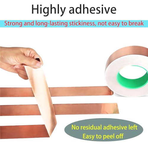 1 Rol Double Sided Geleidende Kleefband, 10mm x 20m, Koper Foil Tape, Schilderen Tape Koper Foil voor ambachten, Elektrische Reparaties 5