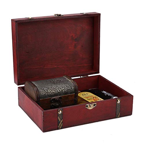 Houten doos met deksel antiek houten doos Retro houten doos, Vintage houten doos, sieraden houten dozen decoratieve dozen voor thuis opslag voor thuis decoratie 3