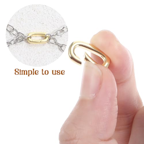 5 stuks Ovale Gesp Gouden Juwelen Connectoren, Lobster Feather Gesp Korter Clip Carabiner ketting Connector Goud-vergulde lente sluitingen voor ketting en armband maken, Veelzijdige DIY 4
