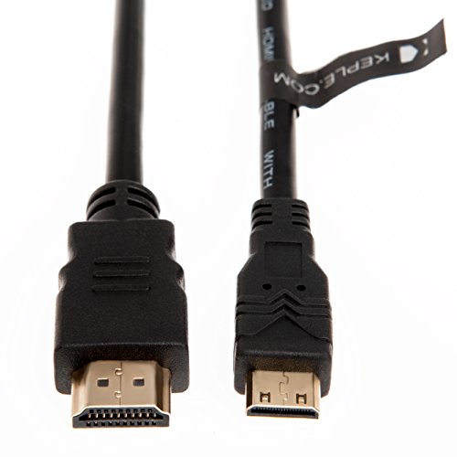 Mini HDMI naar HDMI Kabel Compatibel met Camera Canon EOS 60D / EOS 70D / EOS 80D / EOS 100D / EOS 750D / EOS 760D / EOS 1100D / EOS 1200D / EOS 1300D, Nikon Coolpix 1 AW1 / 1 J, 1 S1 / 1 F (1M)