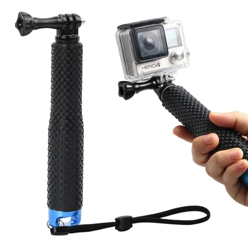 Sea Waterproof intrekbare selfie stick met rubber aluminium handvat voor alle GoPro series, GeekPro, SJCAM en andere actiecamera's