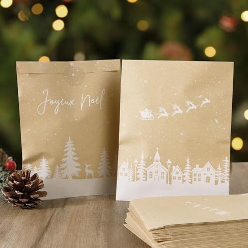 50 x kerstzakjes in het Frans met etikken 3