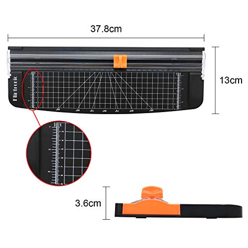 A4 Papiersnijder, Papieren Trimmer, Portable Guillotine, Scrapbook Tool met automatische veiligheidsbescherming en zijlijn voor ambachtelijk papier, Coupons, etiketten en karton