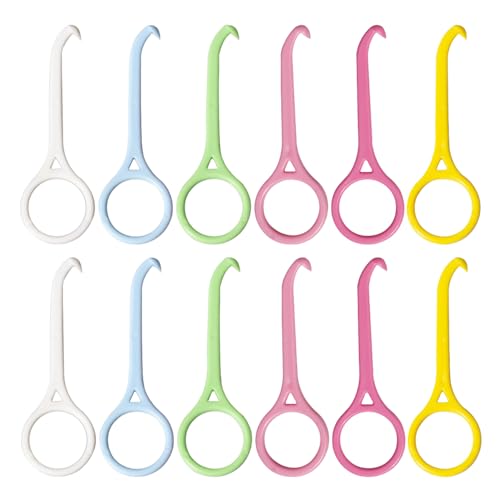 12 st Aligner Removal Tool Onzichtbaar Aligner Braces Verwijderaar Haak Renainer Verwijderaar Aligner Removal Tool voor Onzichtbare Brace Tanden Reiniging Oral Care Orthodontische Zorg (6 Kleuren)