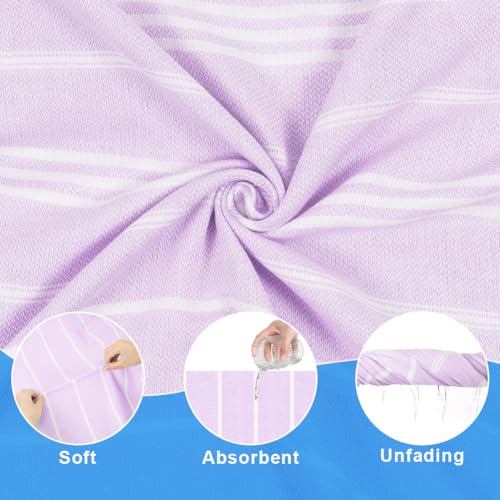 Extra grote lichtgewicht strandhanddoek, Extra grote dun zand gratis handdoeken, Geschikt voor reizen, Zwemmen, Zwembad, Camping, voor volwassenen, Vrouwen, Mannen, licht violet, Eén maat 3
